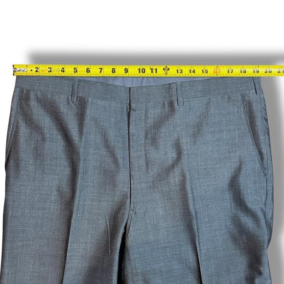 VTG G Handleman 2-Piece Suit Mens Gray Semi-Sharkskin Custom Made Size 44 - Picture 11 of 12